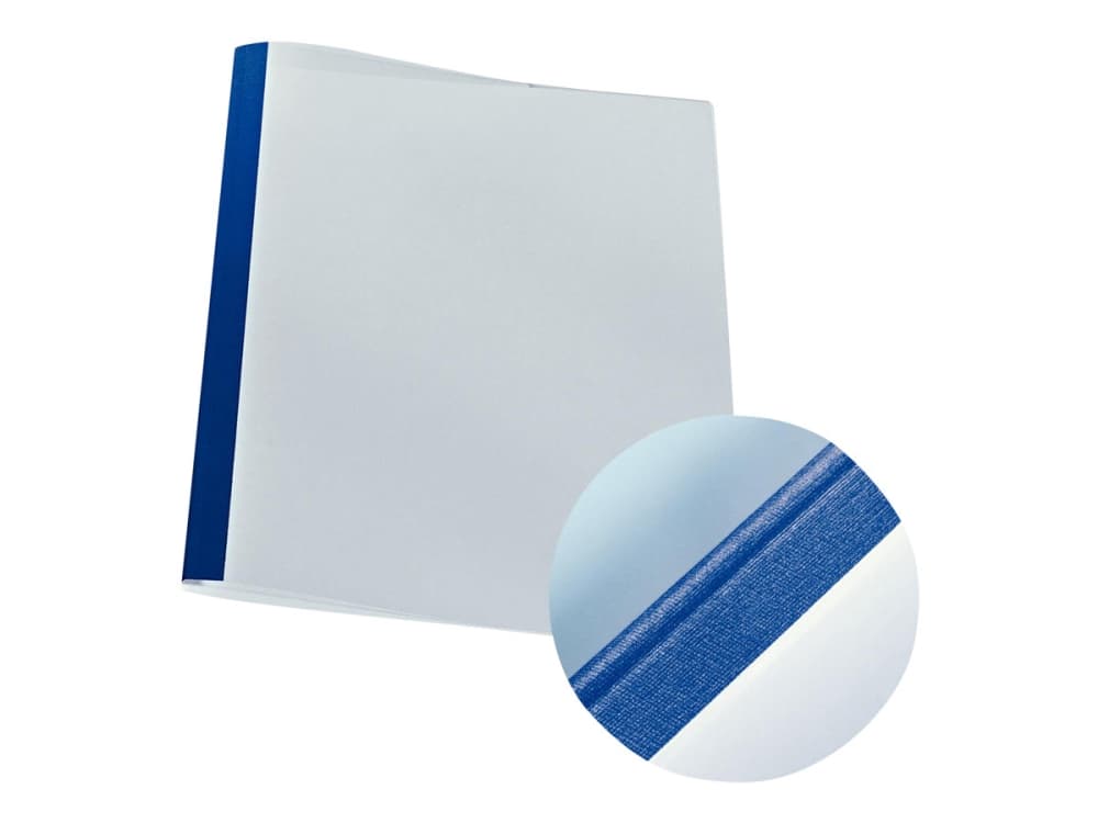 Leitz Liimasidontakansi pellavajäljitelmä 1.5mm, A4, Pahvi, Sininen, Läpinäkyvä, 80 g/m², 4 mm, 215 mm