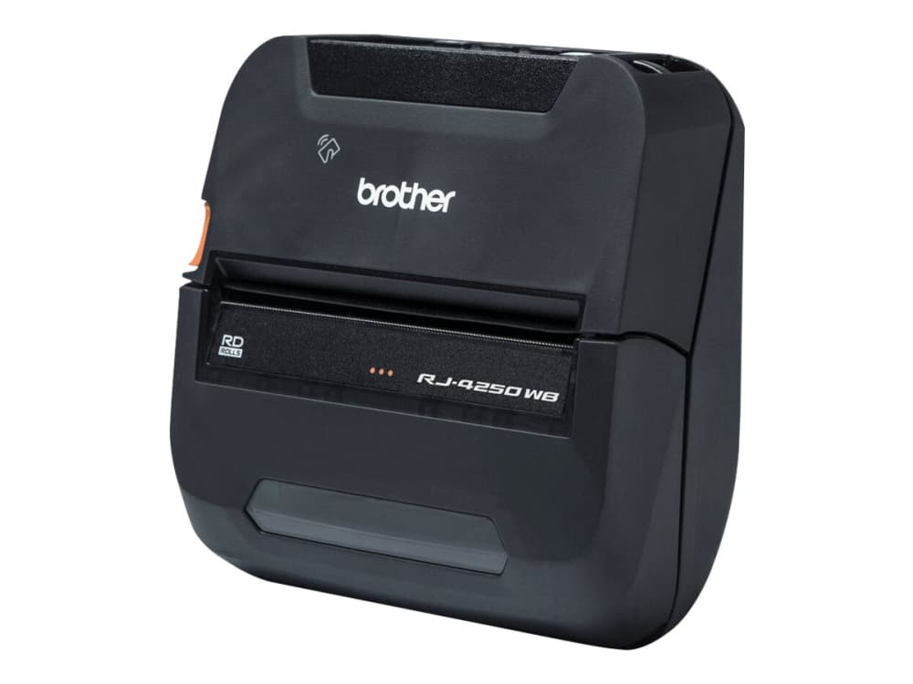 Brother RuggedJet RJ-4250WB - Etiketin tulostin - suora termisk - Rulle (11,3 cm) - 203 dpi - op til 127 mm/sek. - USB 2.0, Wi-Fi(n), NFC, Bluetooth 4.2