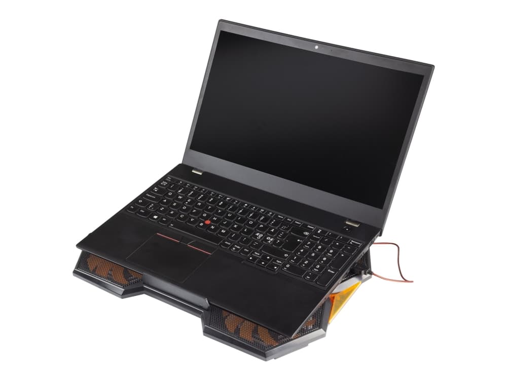 Deltaco GAM-072, 5 kpl, 14 cm, 1300 RPM, Musta, Oranssi, ABS, USB