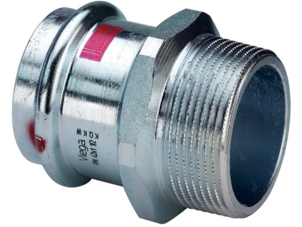 Sanpress Inox overgang 54 mm x 2 rustfrit stål, 436568