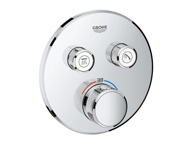 Grohe Smartc.thermo round 2funk - sisäänrakennettu termostaatti 2 toiminnolla 29119000