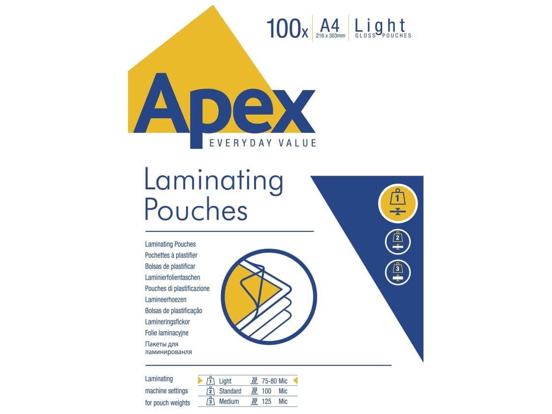 Apex A4 Light lamineringsfilm 80 mikron