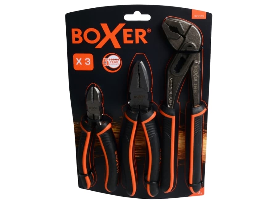 Boxer®-pihtipihtien sarja sivusiteillä - yhdistelmä- ja vesipumppupihdit