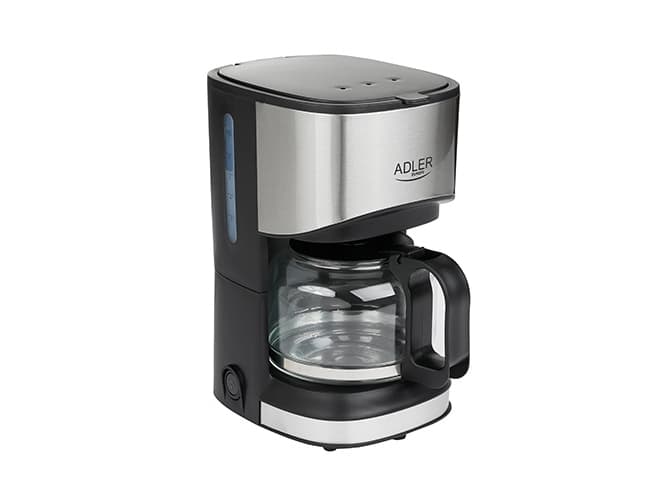 Adler AD 4407, Suodatinkahvinkeitin, Jauhettu kahvi, 550 W, Musta, Hopea