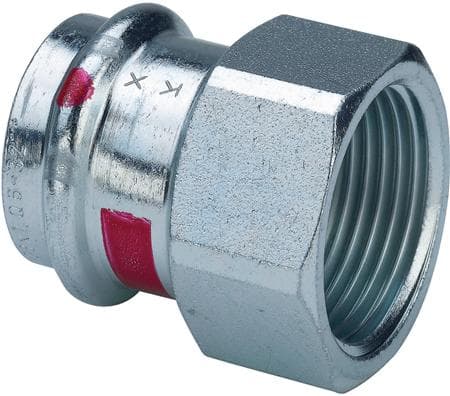 Prestabo overgang 54 x 2 muffe/muffe forzinket stål