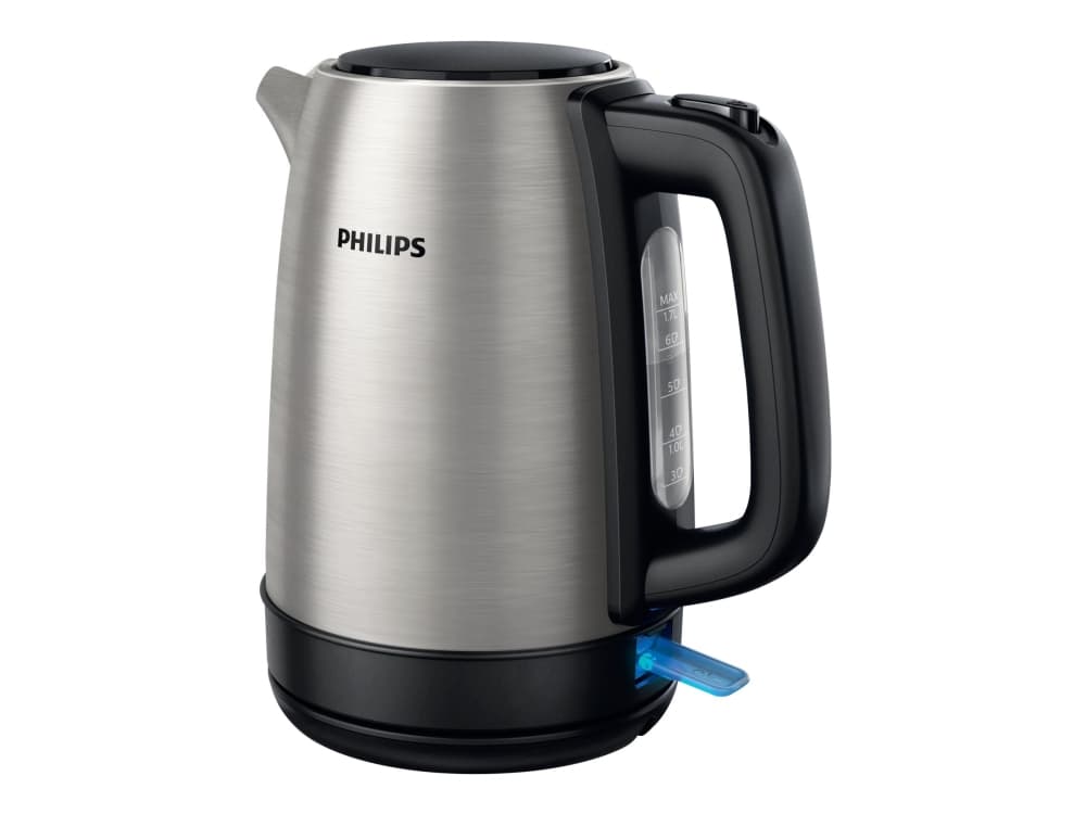 Philips Daily Collection HD9350/90 Metallinen vedenkeitin, jousitettu kansi, merkkivalo, 1,7 L, 2200 W, Metalli, Veden tason ilmaisin, Johdoton, Suodatus