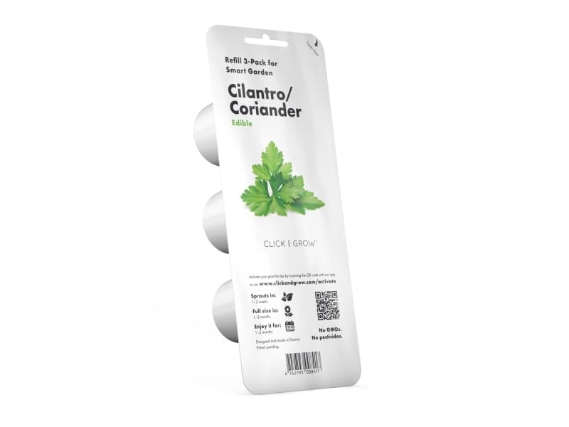 Click & Grow Cilantro/Coriander, Syötävä kasvi, Korianteri, Täyttöpakkaus, Kasvaa nopeasti (3–5 viikkoa), 7 - 14 päivää, 1 - 2 kuukautta