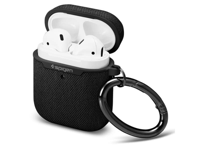 Spigen Urban Fit, Laatikko, Apple, Polypropeenikarbonaatti (PPC), Tekstiili, Musta, Naarmuuntumaton, Iskun kestävä, Iskun kestävä