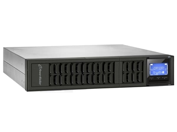 PowerWalker VFI 2000CRM LCD, Taajuuden kaksoismuunnos (verkossa), 2 kVA, 1600 W, Sini, 110 V, 300 V