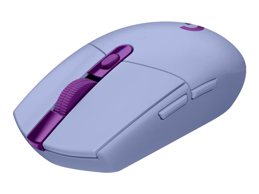 Logitech G G305, Oikeakätinen, Optinen, RF Wireless + Bluetooth, 12000 DPI, 1 ms, Lila