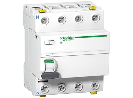 Schneider Electric RCD-kytkin 4P 63A 30mA tyyppi A Si A9Z31463, Skyde-kosketin