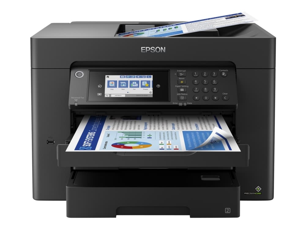 Epson WorkForce Pro WorkForce WF-7840DTWF, Mustesuihku, Väritulostus, 4800 x 2400 DPI, Väriskannaus, A3, Musta