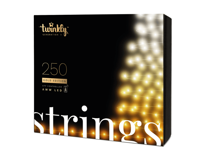 Twinkly TWS250GOP-BEU, 250 lamppua, LED, Lämmin valkoinen, 30000 h, Sisä- ja ulkotila, Musta
