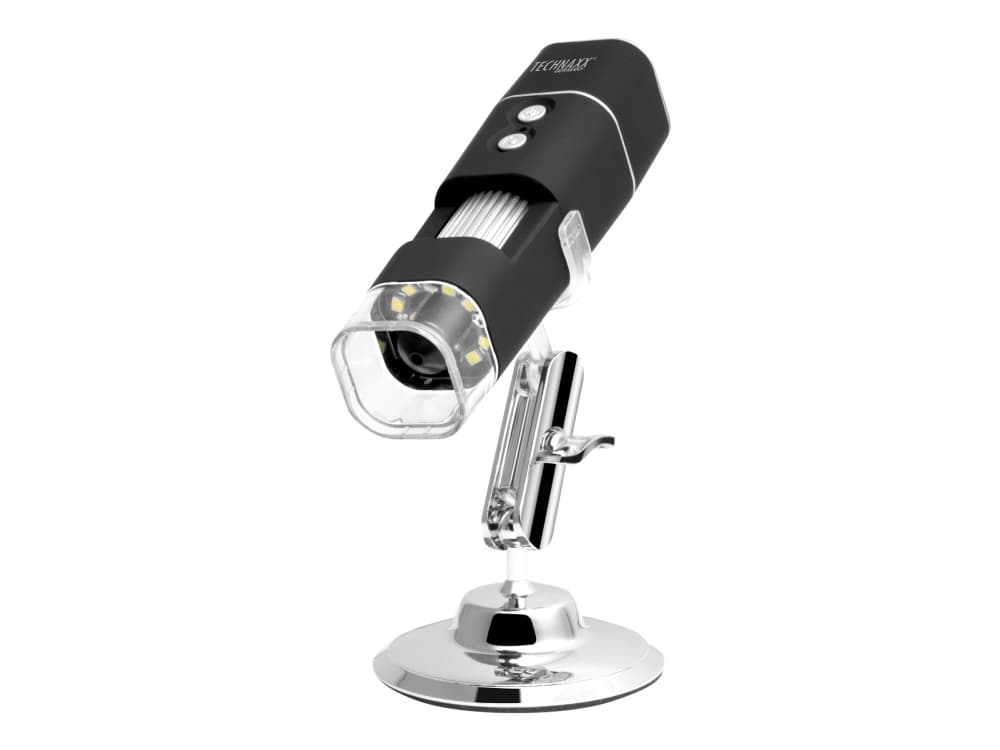 Technaxx TX-158, Digitaalinen mikroskooppi, Musta, Hopea, 1000x, 50x, LED, Valkoinen