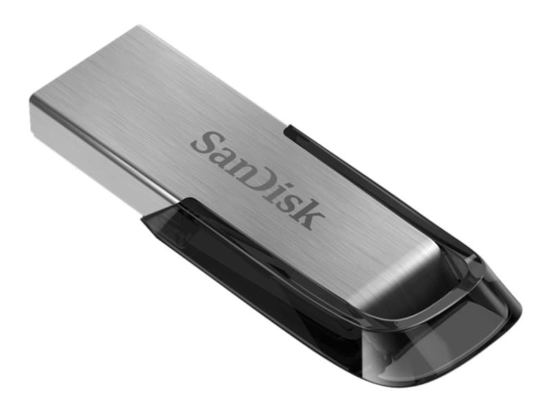 SanDisk Ultra Flair, 64 GB, USB A-tyyppi, 3.2 Gen 1 (3.1 Gen 1), 150 MB/s, Ilman suojusta, Musta, Hopea