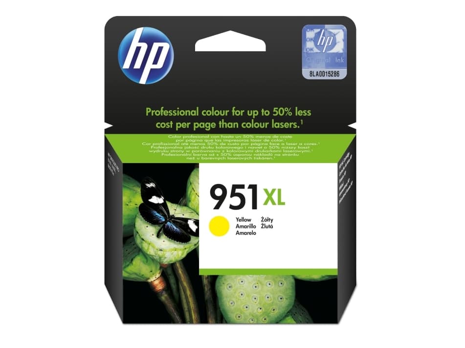 HP 951XL, alkuperäinen riittoisa keltainen mustekasetti, Keltainen, Väriainepohjainen muste, 1 kpl, 1500 sivua