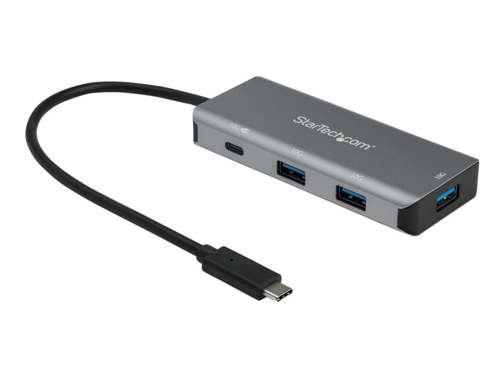 StarTech.com 4 Port USB C Hub (10Gbps) 3x USB-A & 1x USB-C, 100W Power Delivery Passthrough-lataus, kompakti / kannettava USB 3.1 Gen 2/USB 3.2 Gen 2 Type C kannettava tietokoneadapteri, toimii TB3:n kanssa - Windows/macOS/Linux - keskittimen - 1 x USB-C + 3 x USB 3.1 - työpöytä - P/N: PEXUSB321C varten: PEXUSB321C