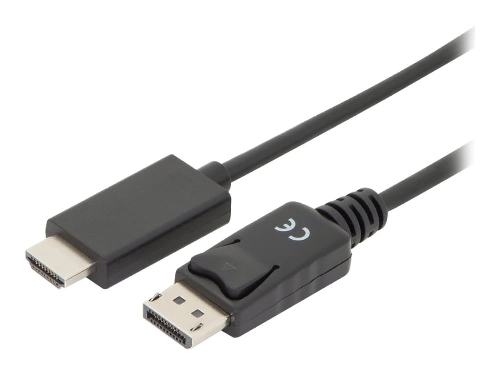 Digitus AK-340303-020-S, 2 m, HDMI-tyyppi A (vakio), DisplayPort, Uros, Uros, Suora
