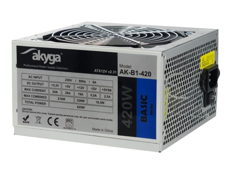 Akyga AK-B1-420, 420 W, 230 V, 50 Hz, 5 A, 210 W, 228 W