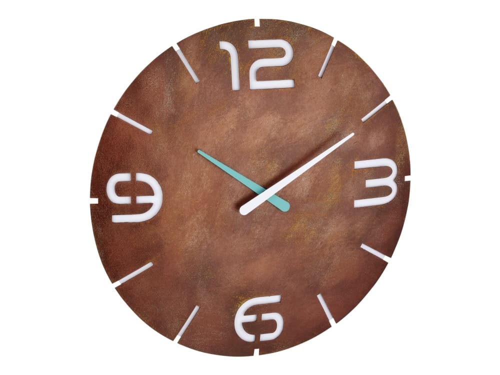 TFA-Dostmann 60.3536.08, Seinä, Quartz clock, Pyöreä, Ruskea, Valkoinen, Muovi, AA