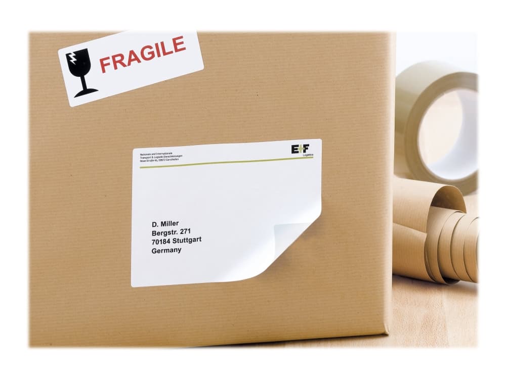 HERMA 10312, Valkoinen, Paperi, Laser/Inkjet, Matta, Irroitettava, Pyöristetty suorakulmio