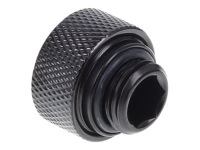 Alphacool Eiszapfen Connector Series HardTube Socket - nestejäähdytysjärjestelmän puristusliitin - musta mattamusta