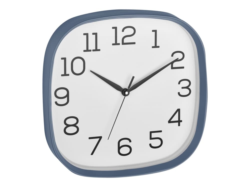 TFA-Dostmann 60.3053.06, Seinä, Quartz clock, Neliö, Sininen, Valkoinen, Muovi, Lasi
