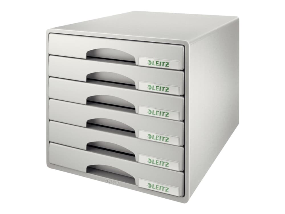 Leitz Plus - Skuffekabinet - 6 skufferia - grå