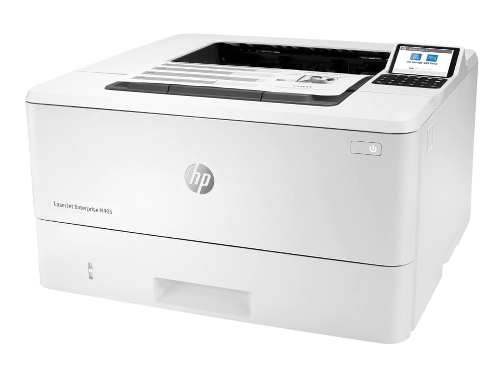 HP LaserJet Enterprise M406dn, Mustavalkoinen, Tulostin varten Yritys, Tulostus, pieni koko vahva suojaus kaksipuolinen tulostus energiaa säästävä tulostus etupuolen USB-liitännästä, Laser, 1200 x 1200 DPI, A4, 38 ppm, Kaksipuolinen tulostus, Verkkovalmius