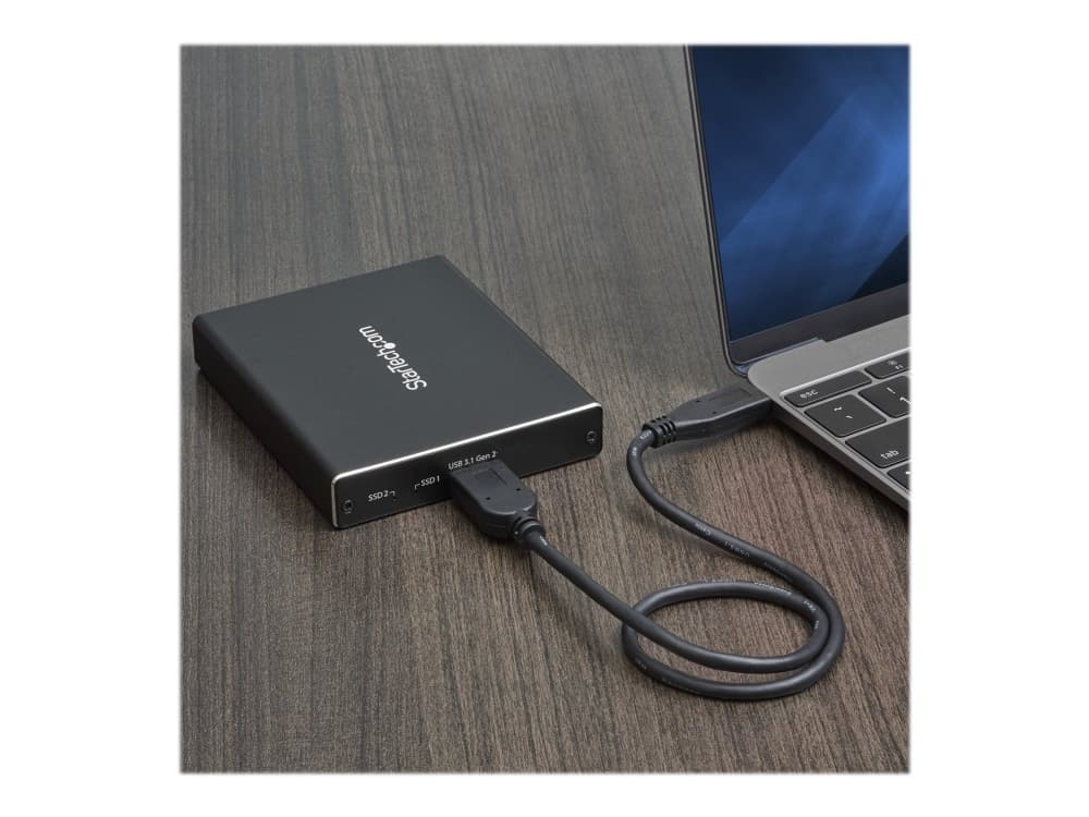 StarTech.com SM22BU31C3R, SSD-kotelo, M.2, M.2, SATA, Serial ATA II, Serial ATA III, 10 Gbit/s, USB-liitettävyys, Musta