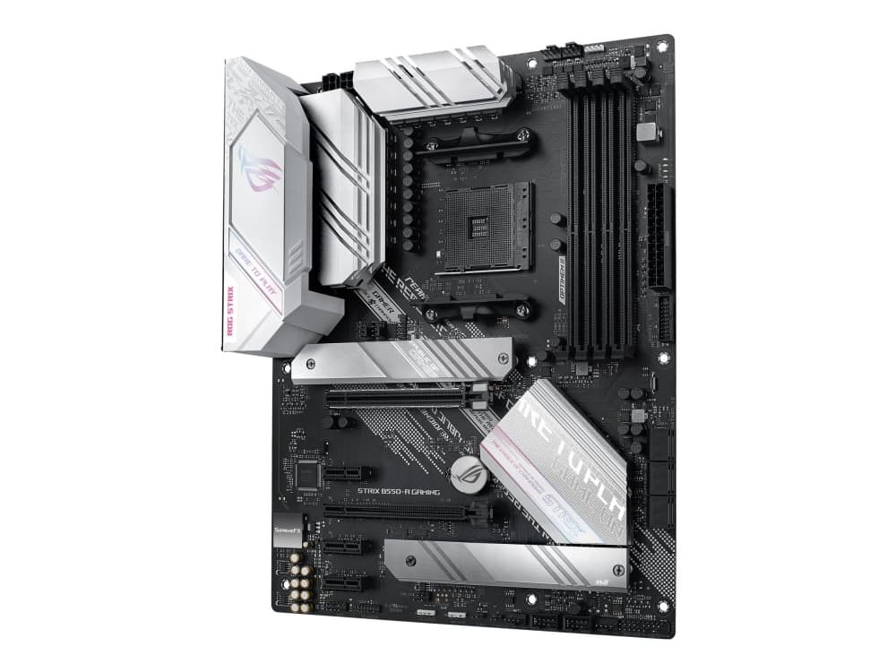 ASUS ROG STRIX B550-A GAMING - Emolevy - ATX - Socket AM4 - AMD B550 Chipset - USB-C Gen2, USB 3.2 Gen 1, USB 3.2 Gen 2 - 2.5 Gigabit LAN - sisäinen grafiikka (CPU tarvitaan) - HD Audio (8-kanavainen)