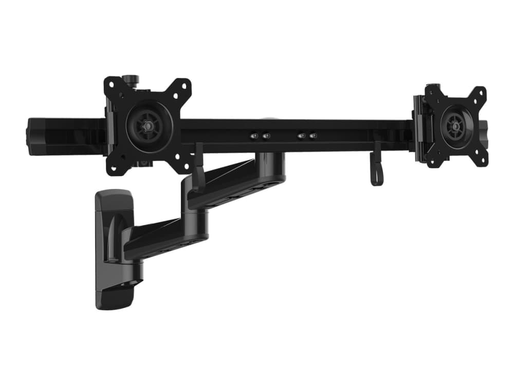 StarTech.com ARMDUALWALL, 10 kg, 38,1 cm (15), 61 cm (24), 75 x 75 mm, 100 x 100 mm, Musta