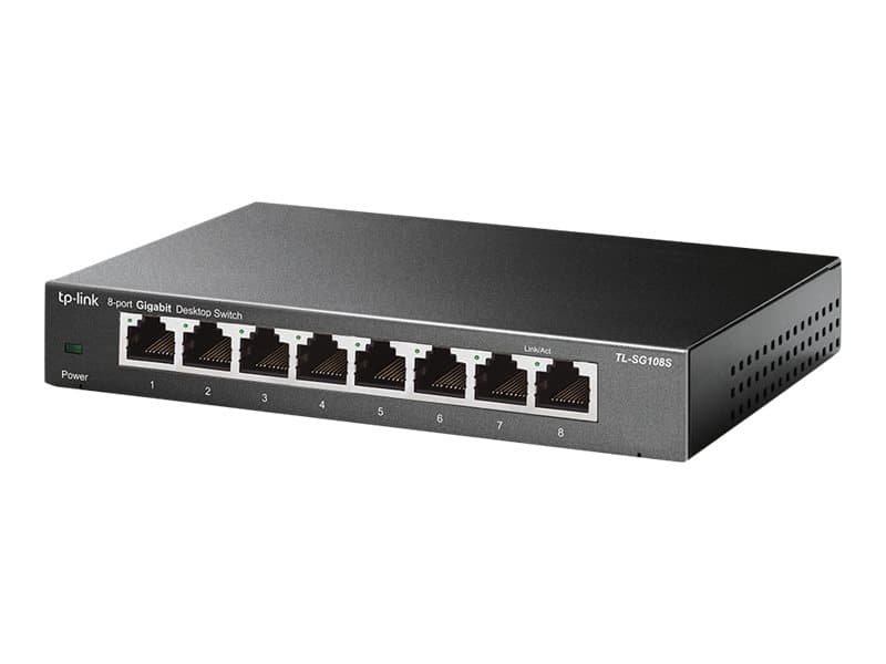 TP-Link TL-SG108S, Hallitsematon, Gigabit Ethernet (10/100/1000), Täysin kaksipuolinen, Seinäkiinnitteinen