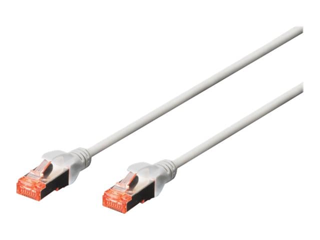 DIGITUS Professional - Patchkabel - RJ-45 (han) til RJ-45 (han) - 3 m - SFTP, PiMF - CAT 6 - IEEE 802.3 - booted, halogenfri, knastfri, strenget - grå (pakke med 10)
