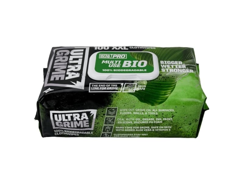 UNIWIPE UltraGrime biologisesti hajoavat pyyhkeet, 38 x 25 cm, 100 kpl/pk - 2141402