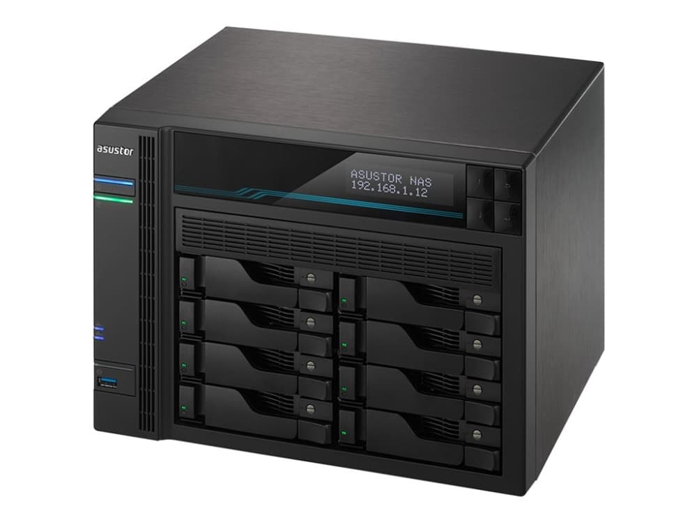 ASUSTOR Lockerstor 8 AS6508T - NAS-palvelin - 8 lokeroa - SATA 6Gb/s - RAID RAID 0, 1, 5, 6, 10, JBOD - RAM 8 GB - 2,5 Gigabit Ethernet / 10 Gigabit Ethernet - iSCSI-tuki