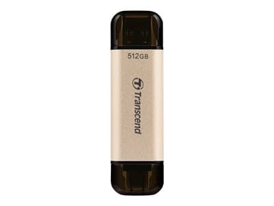 Transcend JetFlash 930C - USB-muistitikku - 128 GB - USB 3.2 Gen 1 / USB-C - kultainen