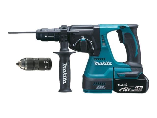 Makita DHR243RTJ, Musta, Sininen, Ylikuormittaa, 2,4 cm, 9500 RPM, 2 J, 4700 bpm