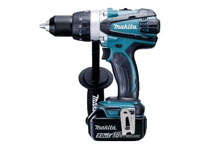 Makita DDF458RTJ - Porakone - akkuporakone - 2-nopeuksinen - avaimeton porapatruuna 13 mm - 91 N-m - 2 akkua - 18 V