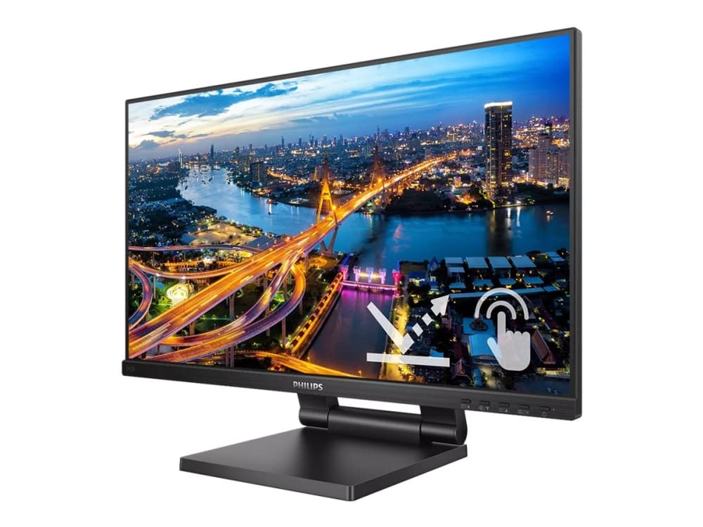 Philips B Line 242B1TC - LED-näyttö - 24 (23,8 katseluun) - kosketusnäyttö - 1920 x 1080 Full HD (1080p) @ 75 Hz - IPS - 250 cd/m² - 1000:1 - 4 ms - HDMI, VGA, DisplayPort - kaiuttimet - musta runko