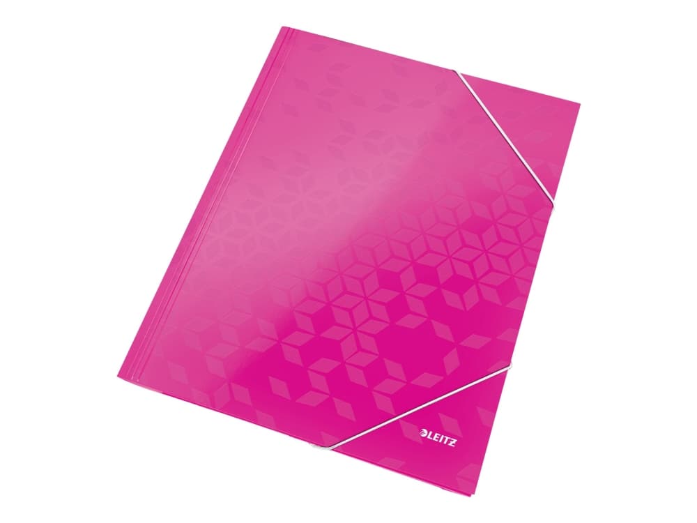 Leitz WOW kartonkinen kulmalukkokansio A4, A4, Polypropeeni (PP), Vaaleanpunainen, 250 arkkia, 80 g/m², Paperi