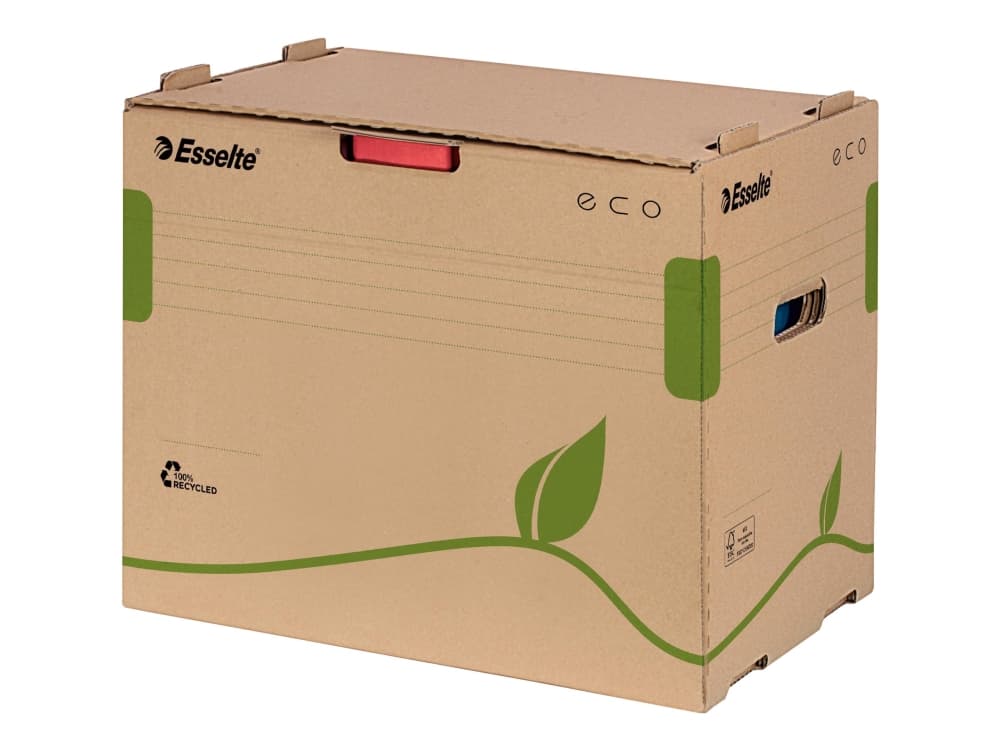 Esselte Eco säilytyslaatikko FSC® mapeille, Ruskea, Vihreä, 550 g, 305 x 427 x 343 mm