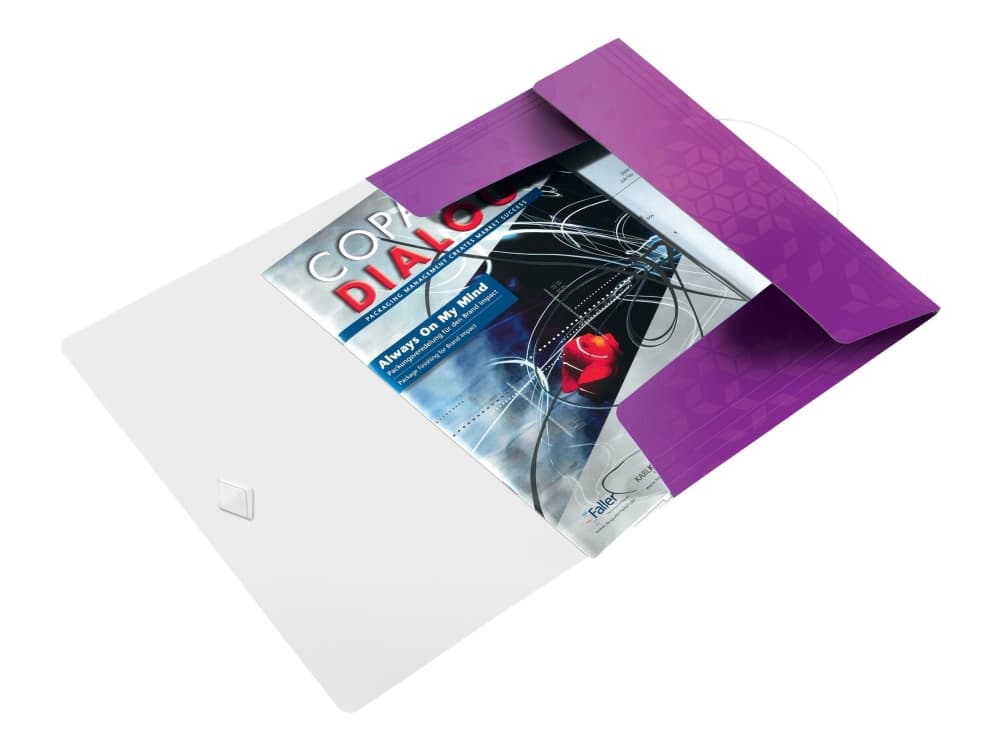 Leitz WOW läppäkansio PP A4, A4, Polypropeeni (PP), Metallinen, Purppura, Muotokuva, 150 arkkia, 235 mm