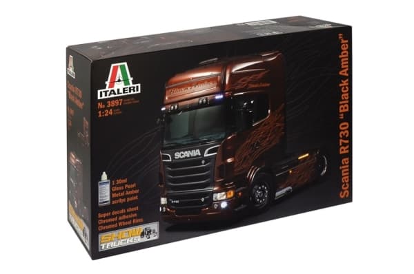 Italeri 3897, Rekka-/Täysperävaunumalli, Kokoamispakkaus, 1:24, SCANIA R730, Monivärinen, Ruotsi