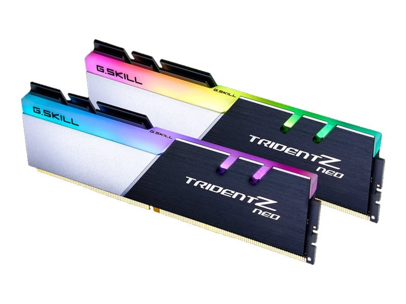 G.Skill TridentZ Neo Series - DDR4 - Kit - 32 GB: 2 x 16 GB - DIMM 288-PIN - 3600 MT/s / PC4-28800 - CL16 - 1,35 V - puskuroimaton - ei-ECC - harjattu musta, harjattu musta alumiini, jauhemaalattu hopea