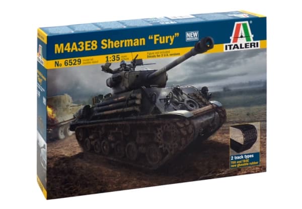 Carson M4A3E8 SHERMAN FURY, 1:35, Monteringssæt, Panssarivaunu, M4 Sherman, Plastiikka, Toinen maailmansota, Panssarivaunu, M4 Sherman FURY
