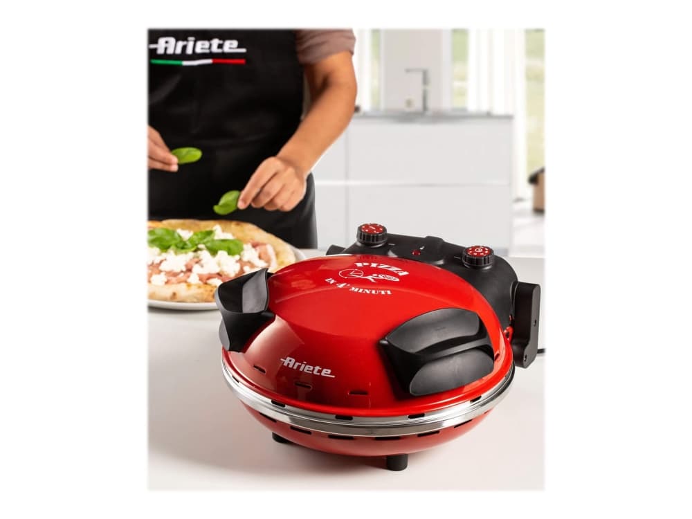 Ariete 0909, 1 pitsa(a), 33 cm, Mekaaninen, 400 °C, 0,5 h, Musta, Punainen