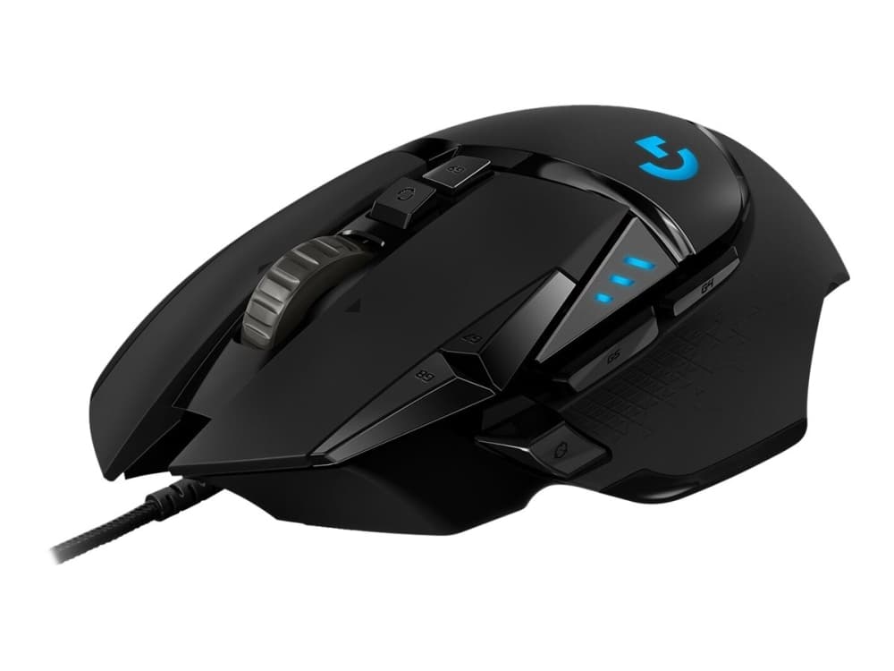 Logitech G G502 Hero, Oikeakätinen, Optinen, USB A-tyyppi, 25600 DPI, 1 ms, Musta