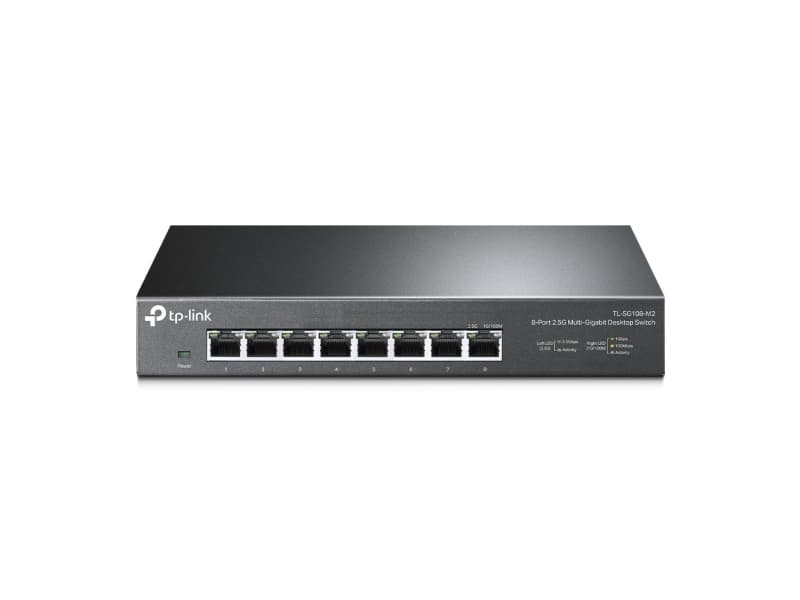 TP-Link TL-SG108-M2, Hallitsematon, 2.5G Ethernet (100/1000/2500), Seinäkiinnitteinen