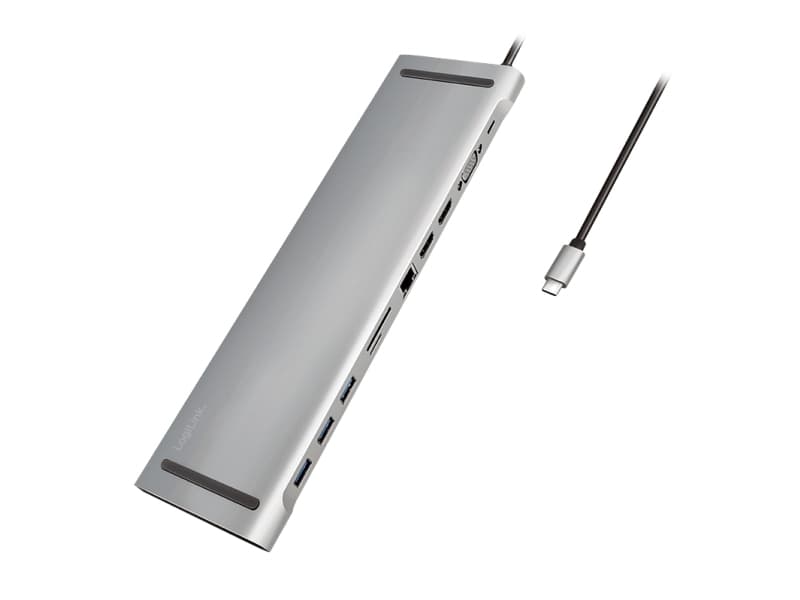LogiLink UA0373, Langallinen, USB 3.2 Gen 1 (3.1 Gen 1) Type-C, 100 W, 3,5 mm, 10,100,1000 Mbit/s, Alumiini